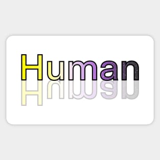 Human (Nonbinary pride version) Sticker